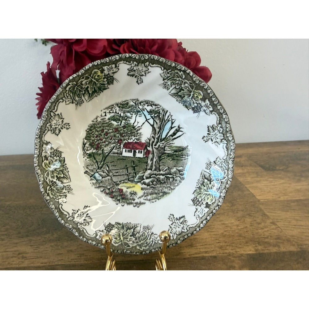 Johnson Bros Friendly Village Stone Wall English Ironstone Fruit Dessert Bowl